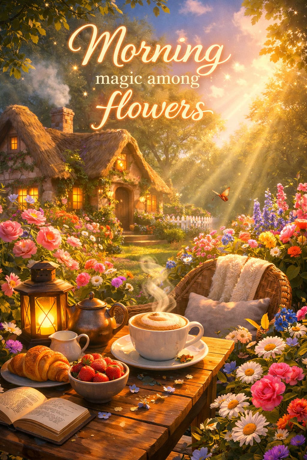 Cottagecore Coffee in the Garden: Dreamy Morning Cards Full of Soft Vibes