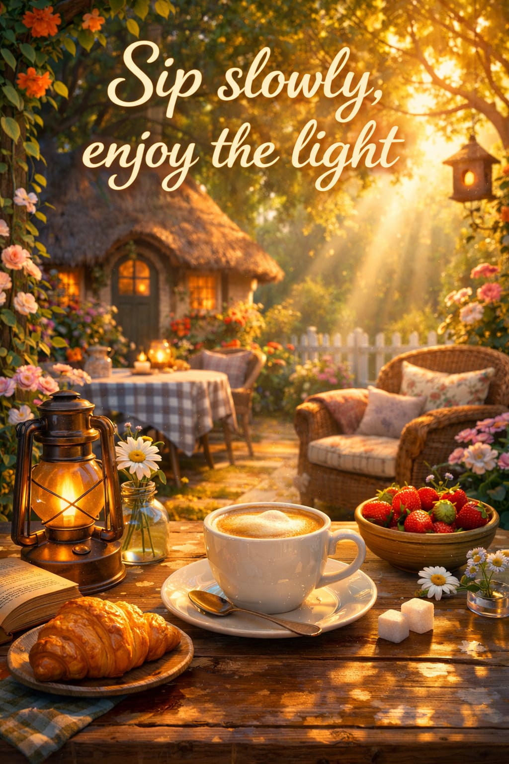 Cottagecore Coffee in the Garden: Dreamy Morning Cards Full of Soft Vibes