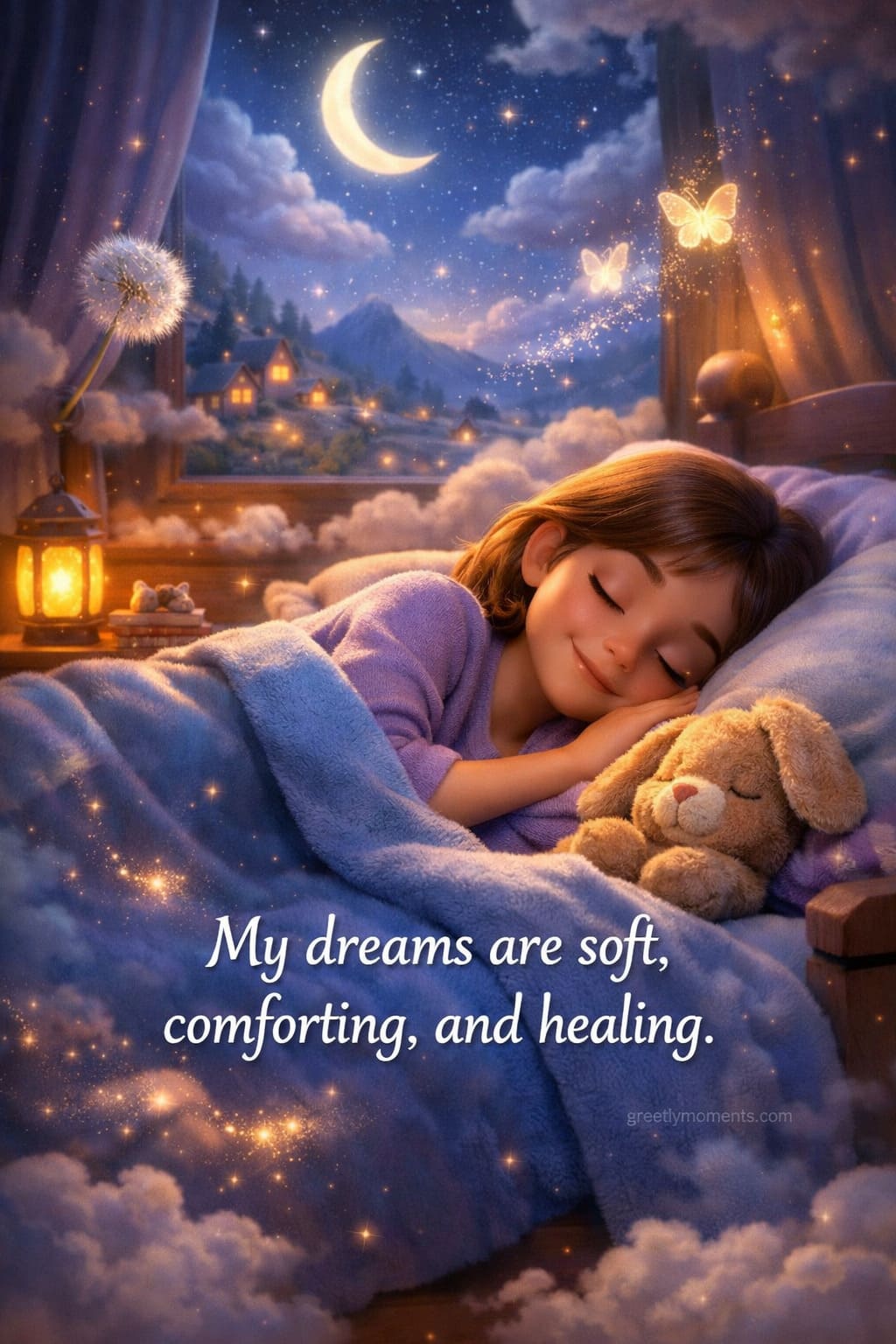 24 Deep Sleep Affirmations to Listen to Before Bed: Gentle Wishes, Quotes & Nighttime Cards for Peaceful Rest
