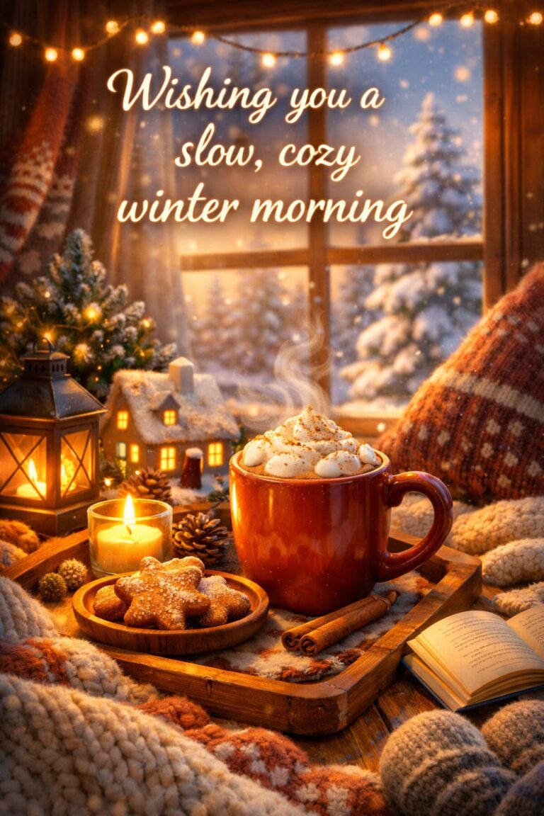 18 Cozy Winter Hygge Morning Coffee Vibes: Warm Aesthetic Cards for Slow, Soulful Mornings