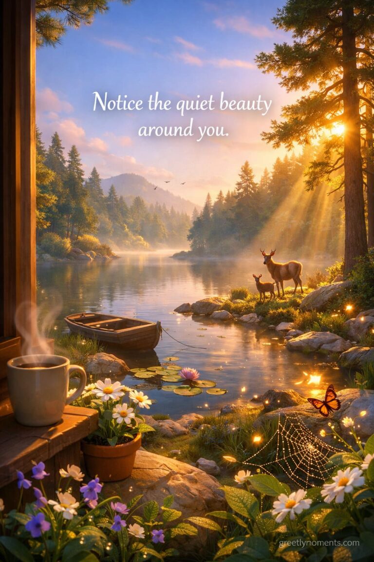 26 Gentle Morning Reminders to Stay Present and Mindful: Wishes, Quotes & Card Inspiration