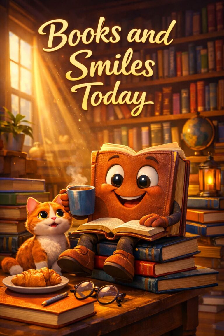 Book Lover “Have a Nice Day” Images – Cozy Literary Greetings for Reading Souls