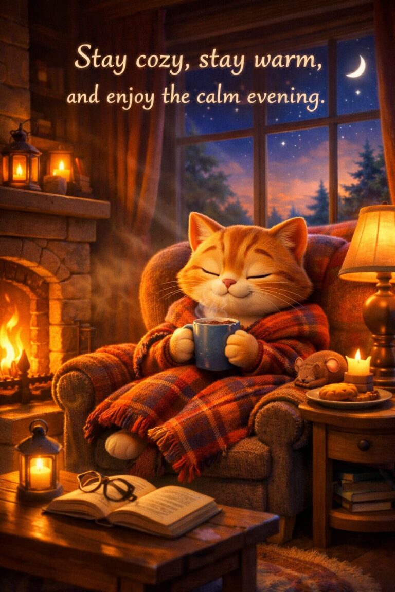 Cozy Warm Evening Wishes for a Rainy Day – Heartfelt Messages to Share Comfort