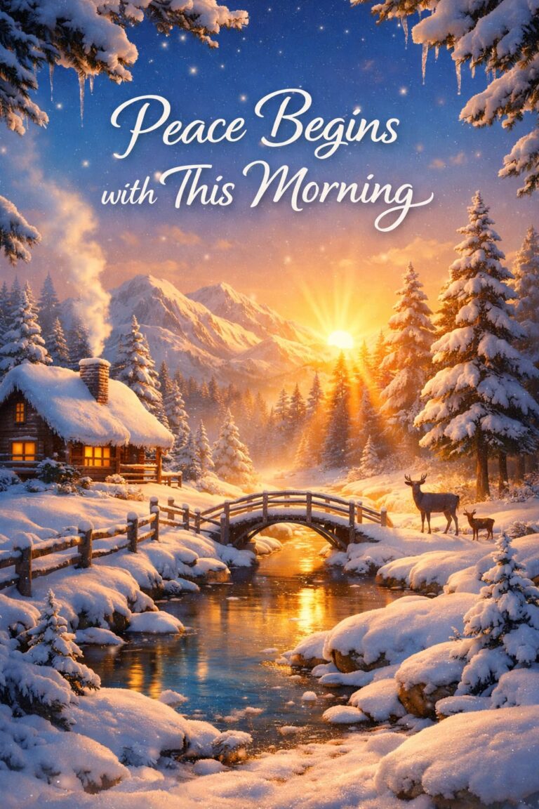 Crisp Winter Morning Blessings with Snow Cards: Cozy Wishes to Warm the Coldest Day