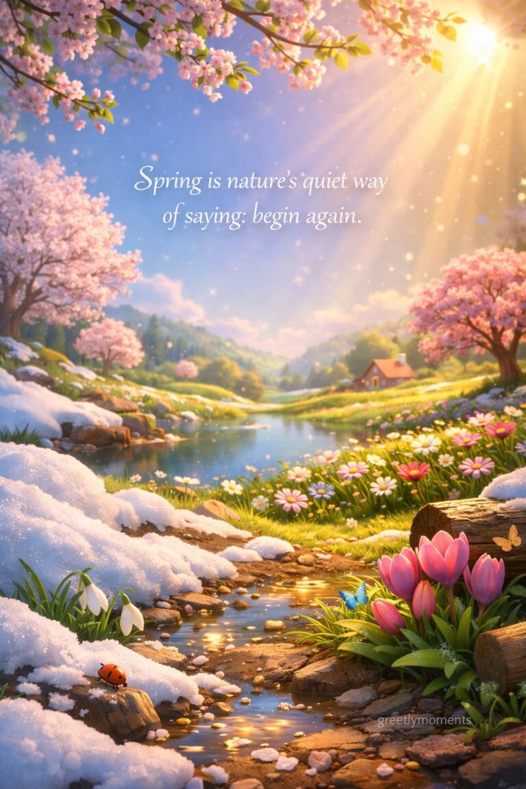 Goodbye Snow, Hello Blooming Days – 20 Spring Blossom Quotes & Wishes, Cards Collection