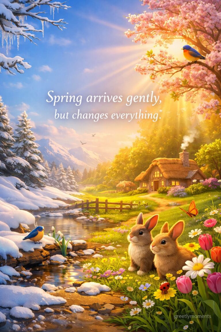 Goodbye Winter Blues, Hello Spring Sunshine: Cheerful Quotes, Warm Wishes, and Fresh Greeting Card Inspiration