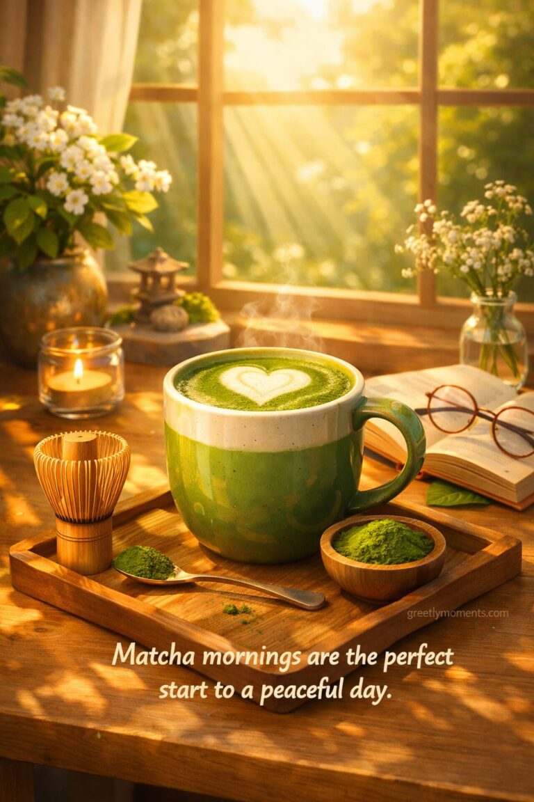 18 Beautiful Quotes & Heartfelt Wishes for a Morning Full of Sunlight and Matcha Latte Vibes