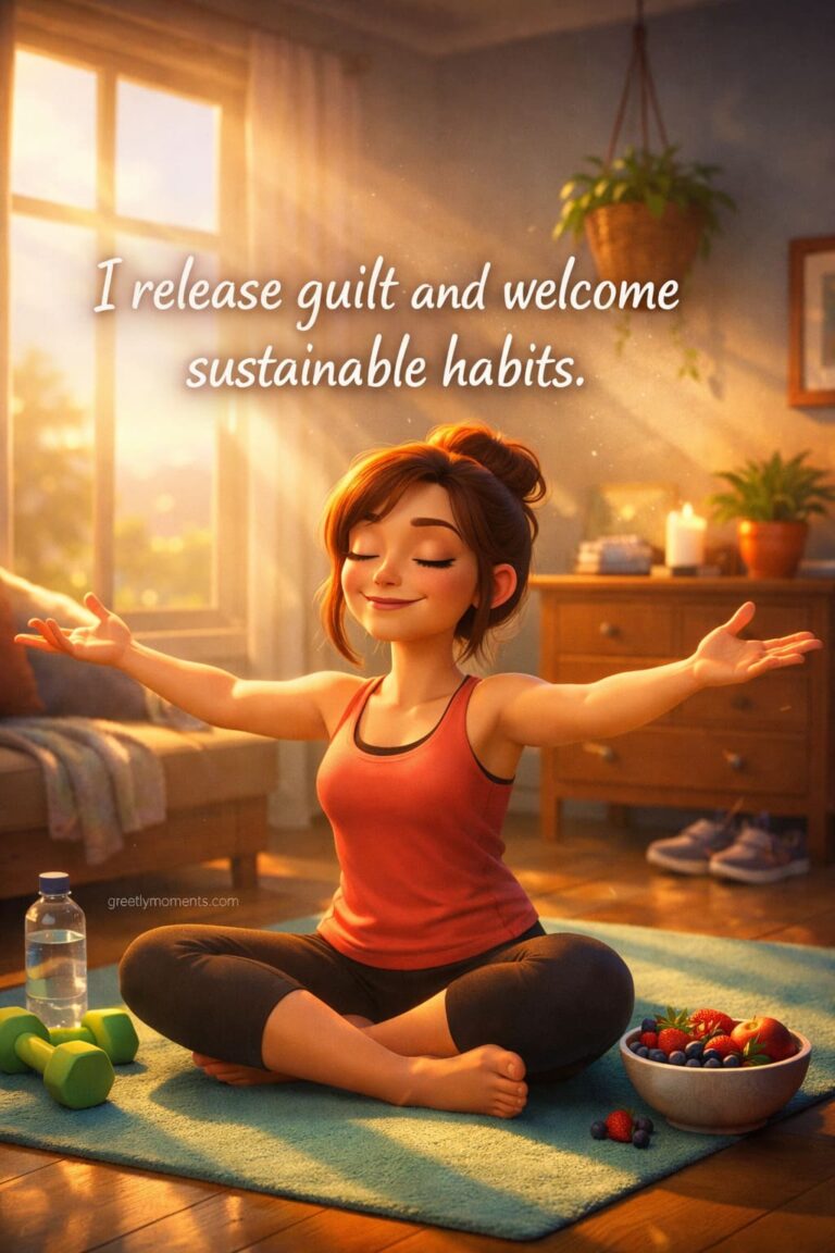 20 Healthy Morning Affirmations for a Positive Weight Loss Journey – Daily Motivation with Inspirational Quotes & Cards