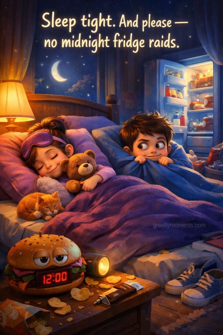 20 Sarcastic Goodnight Quotes for Siblings with Cute Cards – Funny Wishes to End the Day with a Smile