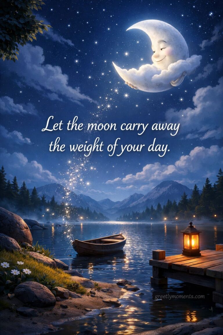 22 Moonlight Aesthetic Good Night Quotes for Instagram Stories, Cards & Peaceful Evenings