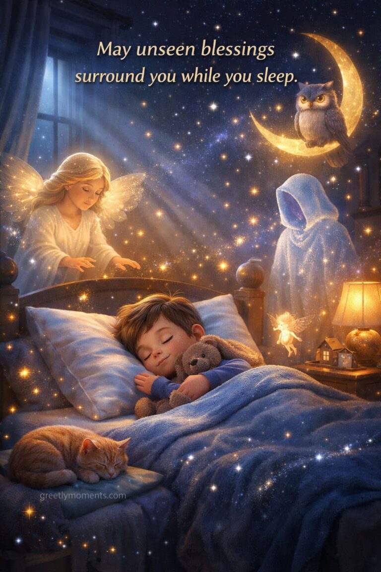 23 Bedtime Blessings for Protection and a Quiet Mind (Peaceful Wishes with Soulful Cards)