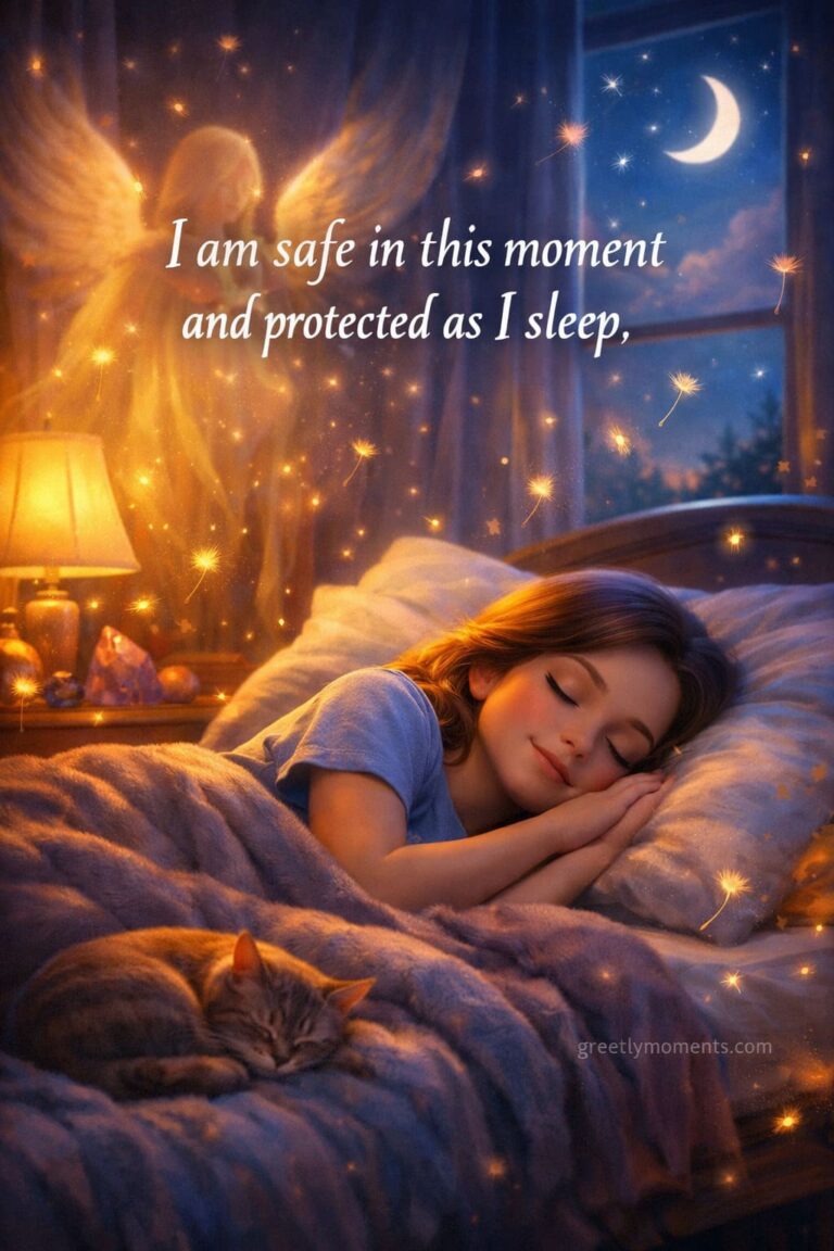 24 Deep Sleep Affirmations to Listen to Before Bed: Gentle Wishes, Quotes & Nighttime Cards for Peaceful Rest