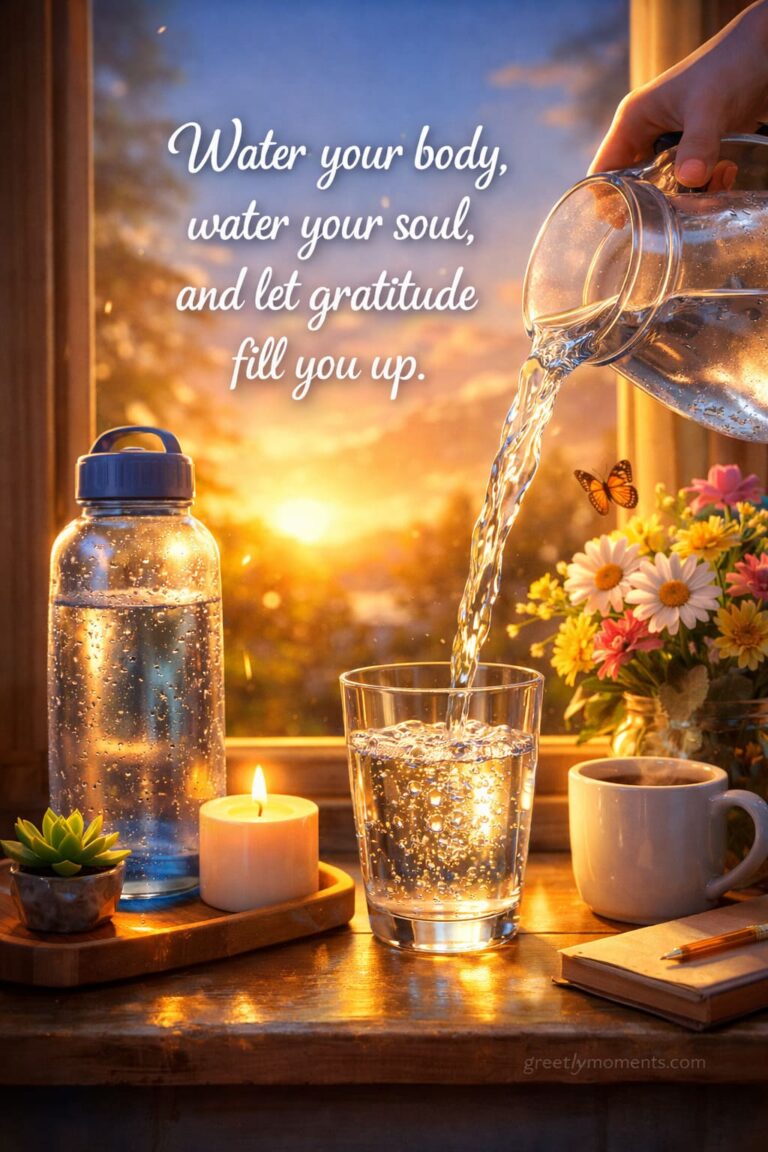 25 Heartfelt Morning Hydration and Gratitude Quotes to Inspire Your Day