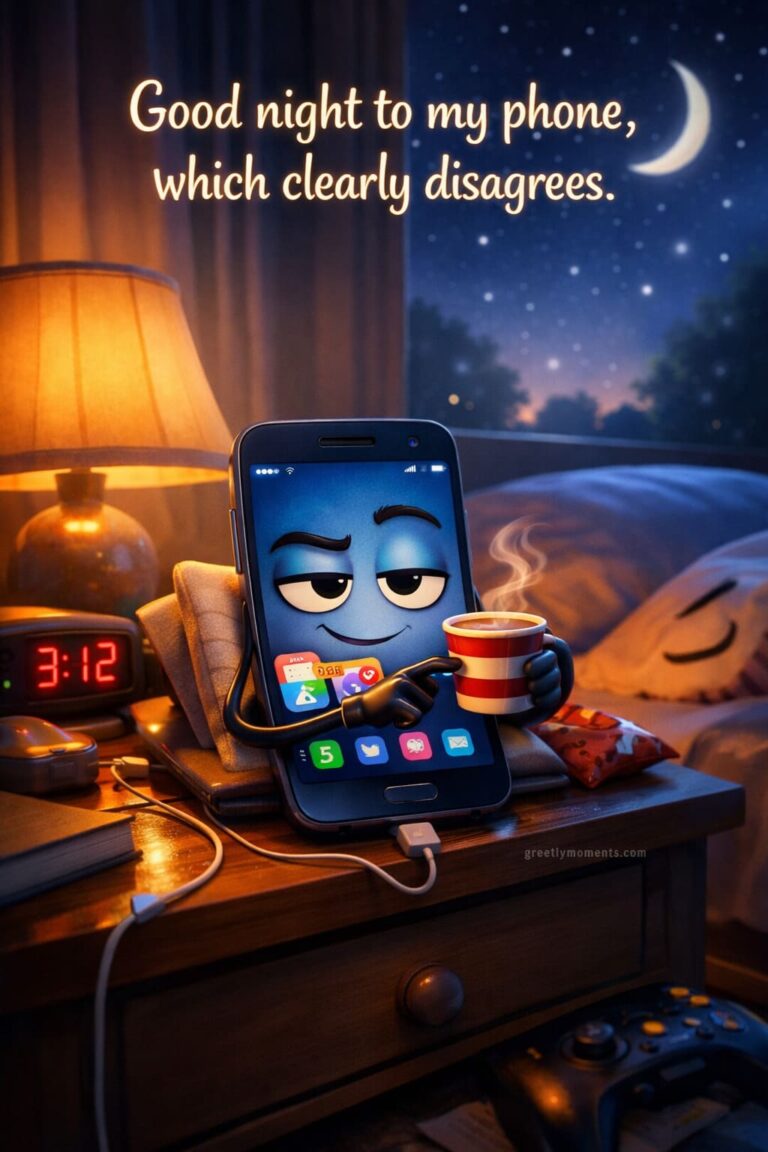 26 Funny Good Night Quotes About Staying Up Late – Relatable Night Owl Vibes for Reels & Cards