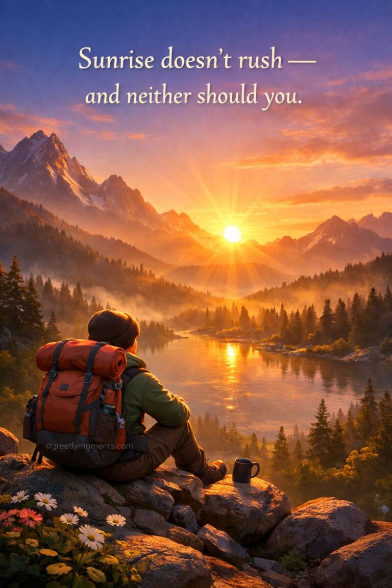 28 Early Morning Nature Quotes for Hikers + Heartfelt Sunrise Wishes & Greeting Card Ideas