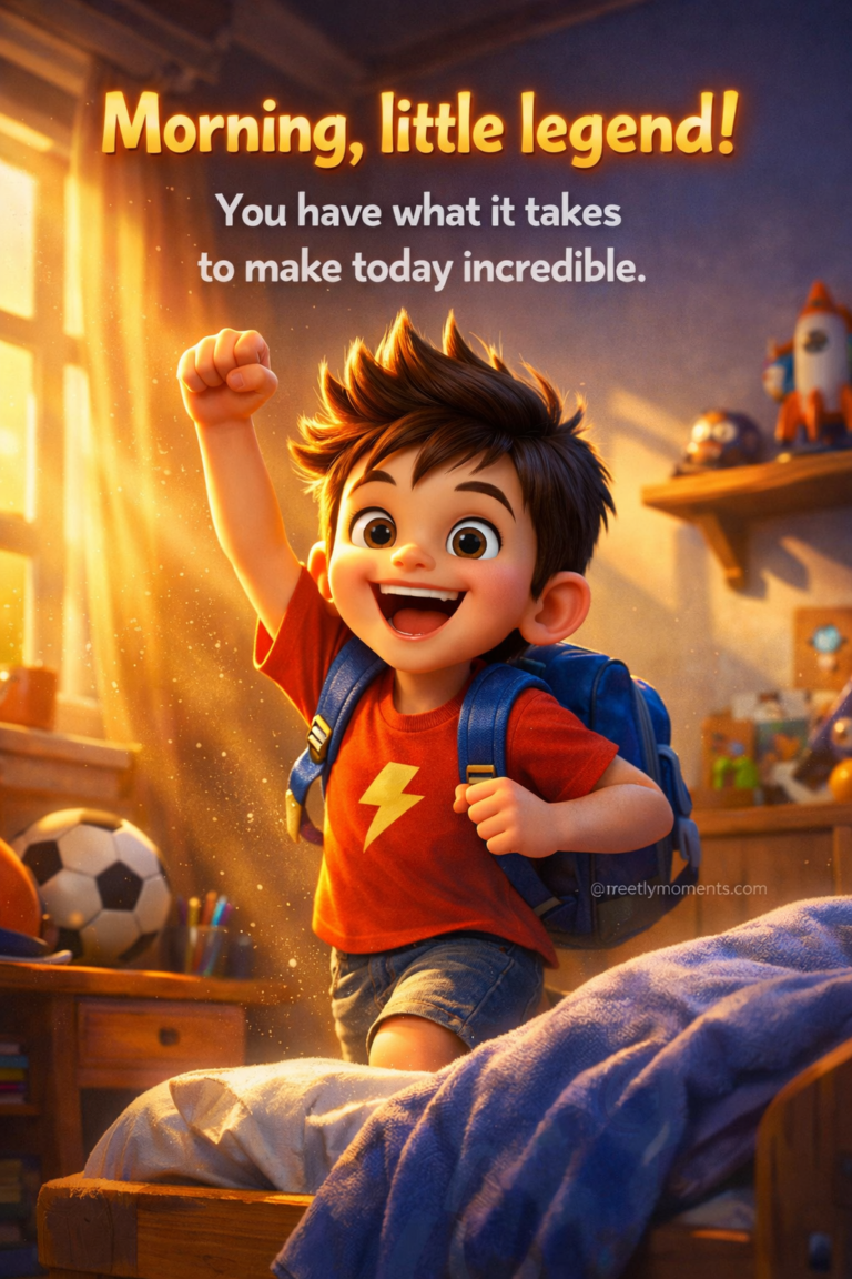31 Heartwarming and Energetic Morning Wishes for Your Son: Uplifting Quotes and Greeting Card Ideas