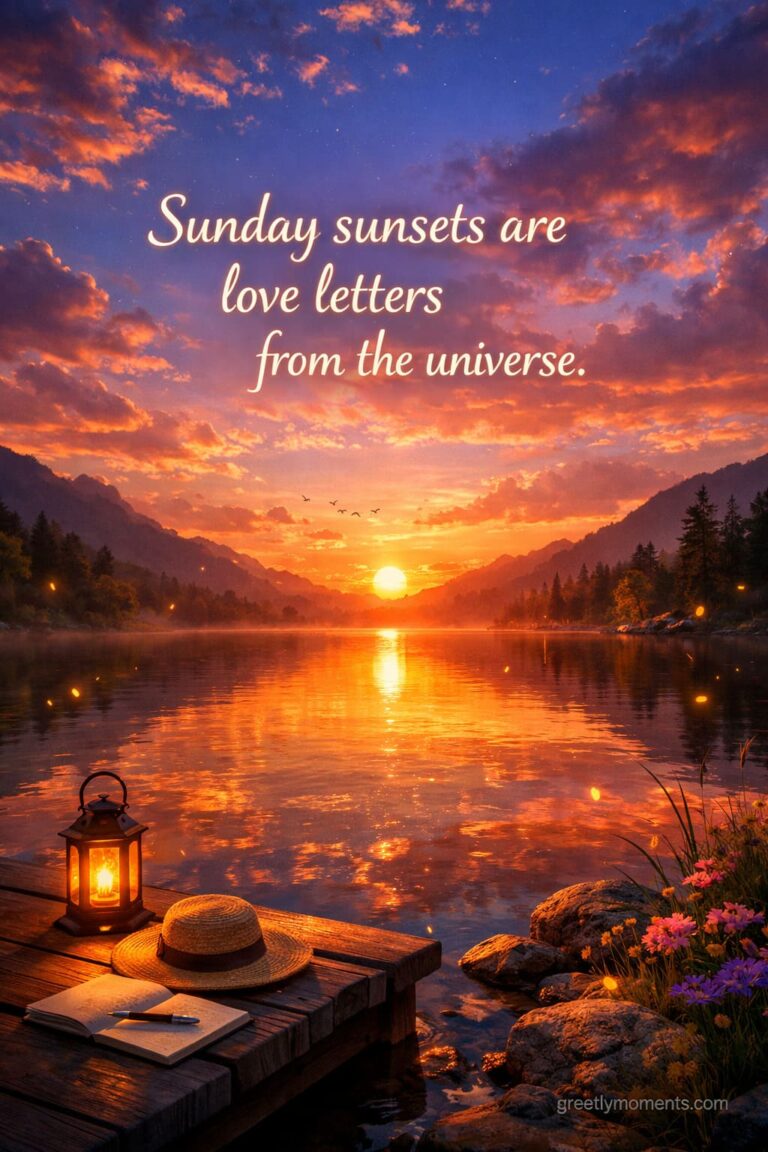 32 Sunset Reflection Quotes for a Sunday Reset: Gentle Words, Warm Wishes, and Postcards That Help You Begin Again