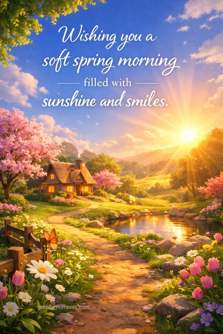 Soft Pastel Spring Morning Greetings: Beautiful Wishes, Quotes & Greeting Card Ideas to Brighten the Day